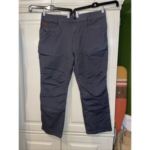 Brunt Jeans Men 38x30 Gray Double Articulated Knees Heavy Duty Security Pockets